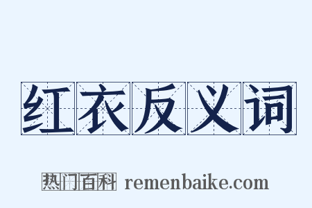红衣反义词是什么意思的图片